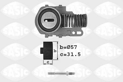 Sasic 1700006 натяжной ролик, ремень грм на PEUGEOT 406 (8B)