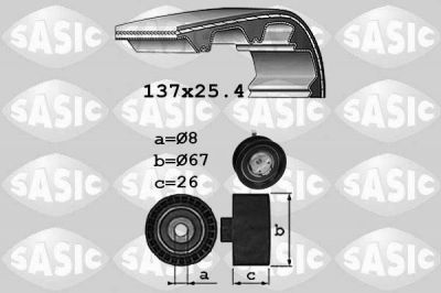 Sasic 1756037 комплект ремня грм на SEAT IBIZA II (6K1)