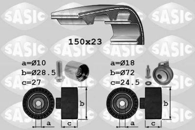 Sasic 1756052 комплект ремня грм на VW GOLF IV (1J1)