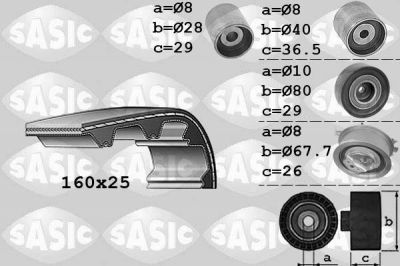 Sasic 1756059 комплект ремня грм на SKODA OCTAVIA Combi (1Z5)