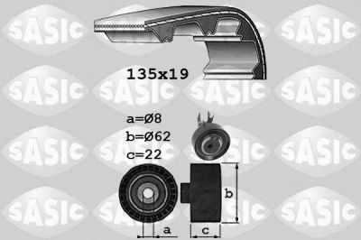 Sasic 1756071 комплект ремня грм на VW POLO CLASSIC (6KV2)