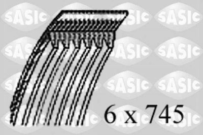 Sasic 1770064 поликлиновой ремень на LADA 112