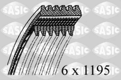 Sasic 1776101 поликлиновой ремень на SKODA OCTAVIA Combi (1U5)