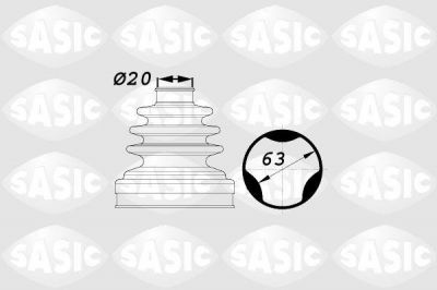 Sasic 1900003 комплект пылника, приводной вал на PEUGEOT 208
