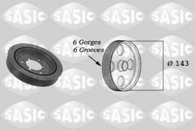 SASIC Шкив ременный коленвала PSA Berlingo/C3/C4/Xsara/206/207/307/Partner 1,4/1,6 96-> (0515R8, 2150001)