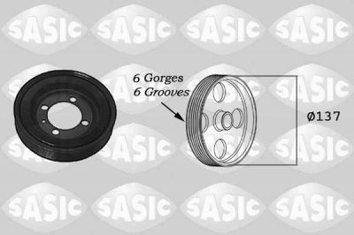 Sasic 2156015 ременный шкив, коленчатый вал на OPEL ASTRA G универсал (F35_)