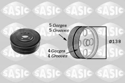 Sasic 2156027 ременный шкив, коленчатый вал на SKODA SUPERB (3U4)