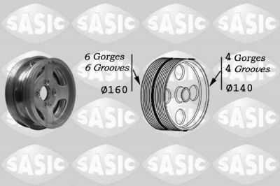 Sasic 2156037 ременный шкив, коленчатый вал на FIAT DOBLO Cargo (223)