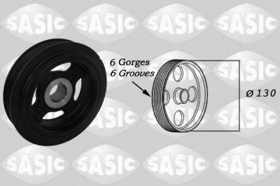 Sasic 2156049 ременный шкив, коленчатый вал на TOYOTA COROLLA Verso (ZDE12_, CDE12_)