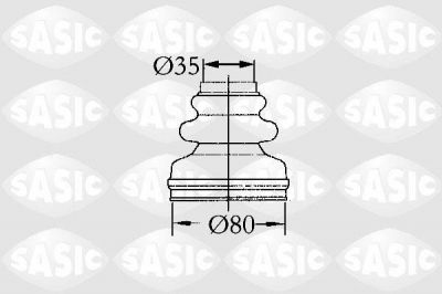 Sasic 2873813 Пыльник ШРУСа CITROEN BERLINGO/BX/XANTIA/XSARA/PEUGEOT 205-405 82-05 внутр.