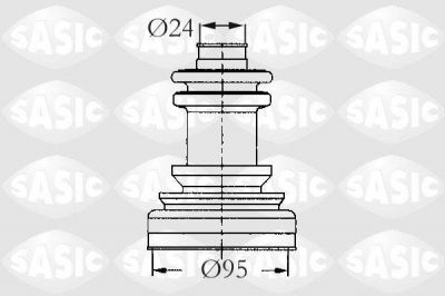 Sasic 2933423 Пыльник ШРУСа CITROEN JUMPER/FIAT DUCATO/PEUGEOT BOXER/J5 81- нар.