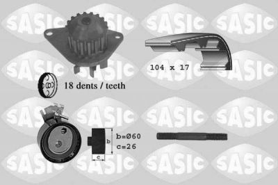 Sasic 3900003 водяной насос + комплект зубчатого ремня на PEUGEOT PARTNER фургон (5)