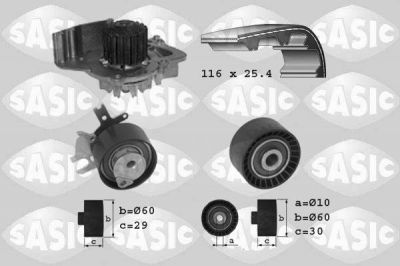 Sasic 3900007 водяной насос + комплект зубчатого ремня на VOLVO V70 III (BW)