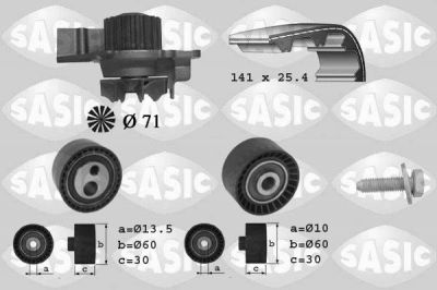 Sasic 3900011 водяной насос + комплект зубчатого ремня на PEUGEOT PARTNER фургон (5)