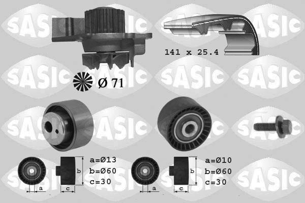 Sasic 3900012 водяной насос + комплект зубчатого ремня на PEUGEOT PARTNER фургон (5)