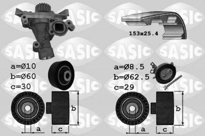 Sasic 3900029 водяной насос + комплект зубчатого ремня на PEUGEOT EXPERT фургон (222)