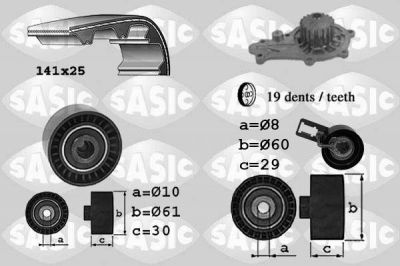 Sasic 3900031 водяной насос + комплект зубчатого ремня на PEUGEOT 301