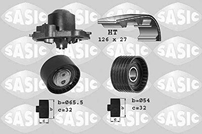 Sasic 3904008 водяной насос + комплект зубчатого ремня на RENAULT MEGANE II (BM0/1_, CM0/1_)