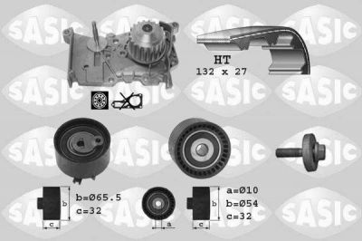 Sasic 3904012 водяной насос + комплект зубчатого ремня на RENAULT MEGANE II седан (LM0/1_)