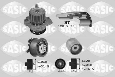 Sasic 3906003 водяной насос + комплект зубчатого ремня на VW MULTIVAN V (7HM, 7HN, 7HF, 7EF, 7EM, 7EN)