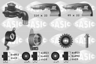 Sasic 3906011 водяной насос + комплект зубчатого ремня на FORD ESCORT VII седан (GAL, AFL)