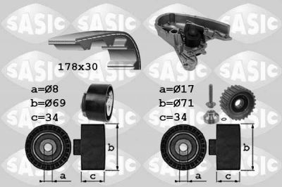 Sasic 3906030 водяной насос + комплект зубчатого ремня на IVECO DAILY IV фургон/универсал