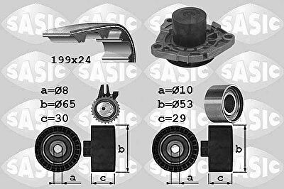 Sasic 3906035 водяной насос + комплект зубчатого ремня на OPEL ASTRA H GTC (L08)