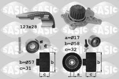 Sasic 3906039 водяной насос + комплект зубчатого ремня на HYUNDAI SANTA FE I (SM)