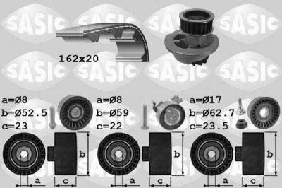 Sasic 3906072 водяной насос + комплект зубчатого ремня на OPEL ASTRA G универсал (F35_)