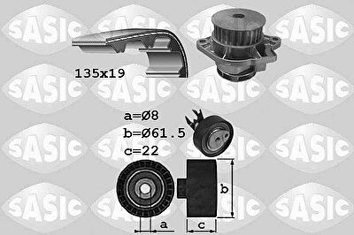 Sasic 3906087 водяной насос + комплект зубчатого ремня на VW POLO CLASSIC (6KV2)
