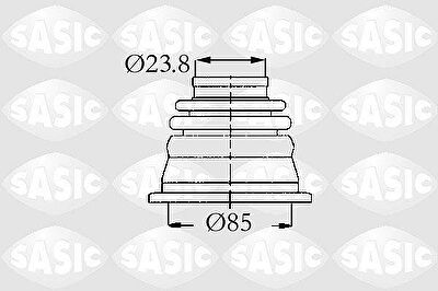 SASIC Пыльник ШРУСа RENAULT R19 II 1,7/1,9dT 92-95 7701464141 (7701464141, 4003419)