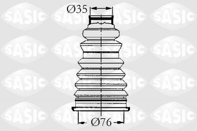 SASIC Пыльник ШРУСа RENAULT R19,CLIO I 1.2/1.4/1.9D 91-98,TWINGO 1,1/1,4 7701466120 (7701466120, 4003434)