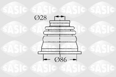 SASIC Комплект пыльника ШРУСа RENAULT MEGANE,LAGUNA,SCENIC 1,8-2,2D 7701470566 4003465=>4003464 (7701470566, 4003464)