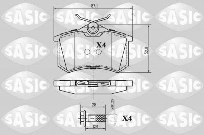 Sasic 6210001 комплект тормозных колодок, дисковый тормоз на VW GOLF IV (1J1)