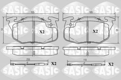 Sasic 6210013 комплект тормозных колодок, дисковый тормоз на RENAULT SUPER 5 (B/C40_)