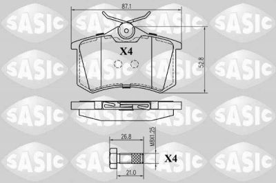 Sasic 6210014 комплект тормозных колодок, дисковый тормоз на VW PASSAT Variant (3A5, 35I)