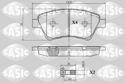 Sasic 6214006 комплект тормозных колодок, дисковый тормоз на RENAULT MEGANE II седан (LM0/1_)