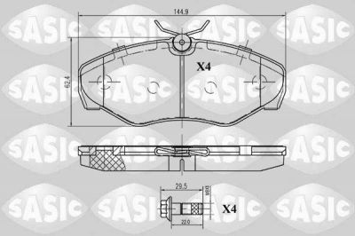 Sasic 6214007 комплект тормозных колодок, дисковый тормоз на NISSAN PRIMASTAR фургон (X83)