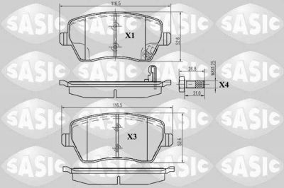 Sasic 6214011 комплект тормозных колодок, дисковый тормоз на RENAULT MODUS / GRAND MODUS (F/JP0_)