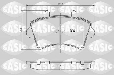 Sasic 6214015 комплект тормозных колодок, дисковый тормоз на RENAULT MASTER II фургон (FD)