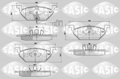 Sasic 6216002 комплект тормозных колодок, дисковый тормоз на VW GOLF IV (1J1)