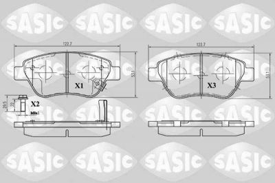 Sasic 6216005 комплект тормозных колодок, дисковый тормоз на OPEL CORSA D