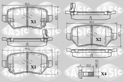 Sasic 6216008 комплект тормозных колодок, дисковый тормоз на OPEL MERIVA