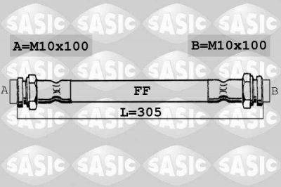 Sasic 6600003 тормозной шланг на PEUGEOT 406 Break (8E/F)