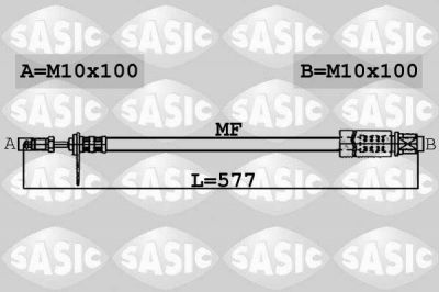 Sasic 6600004 тормозной шланг на PEUGEOT 406 Break (8E/F)