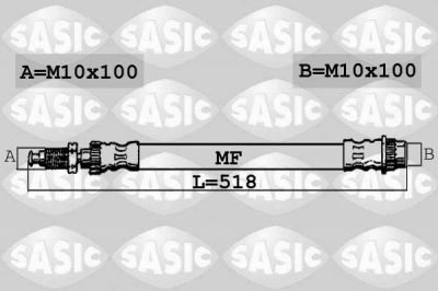 Sasic 6600009 тормозной шланг на PEUGEOT EXPERT фургон (222)