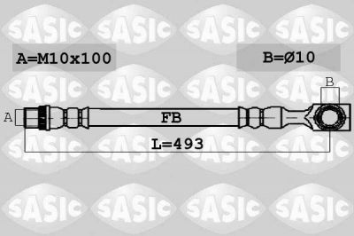 Sasic 6600035 тормозной шланг на PEUGEOT 607 (9D, 9U)