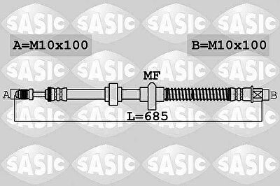 Sasic 6600056 тормозной шланг на PEUGEOT 508 SW