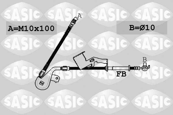 Sasic 6600063 тормозной шланг на PEUGEOT 407 SW (6E_)