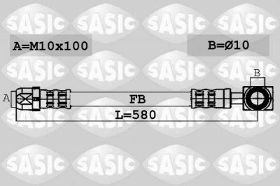 Sasic 6606021 тормозной шланг на MINI MINI (R50, R53)